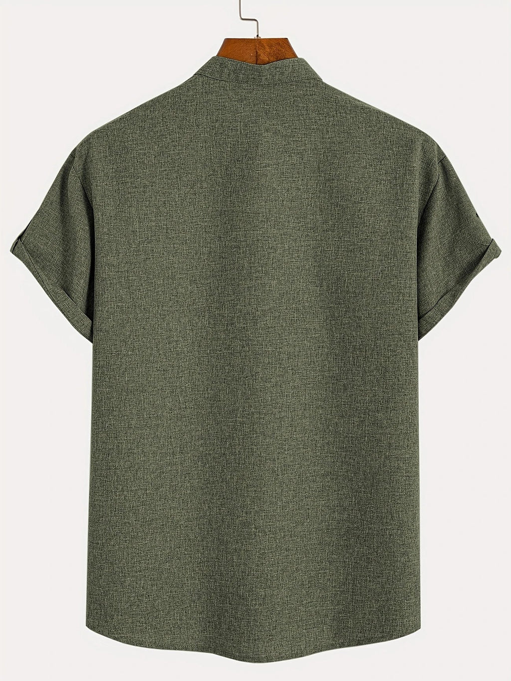 Leblanc™ | Elegant short-sleeve shirt with a stand-up collar