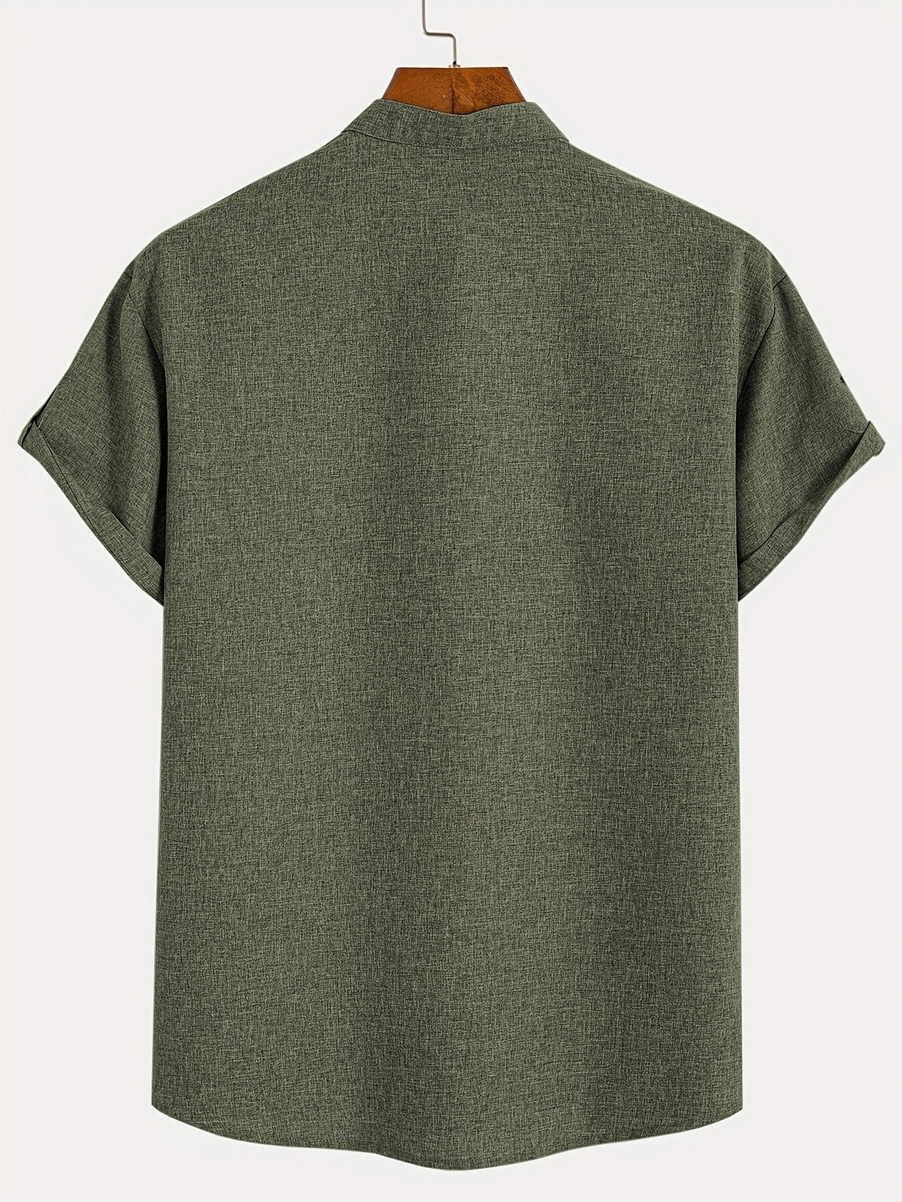 Leblanc™ | Elegant short-sleeve shirt with a stand-up collar