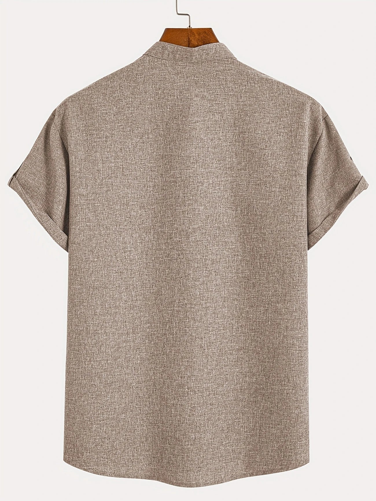 Leblanc™ | Elegant short-sleeve shirt with a stand-up collar