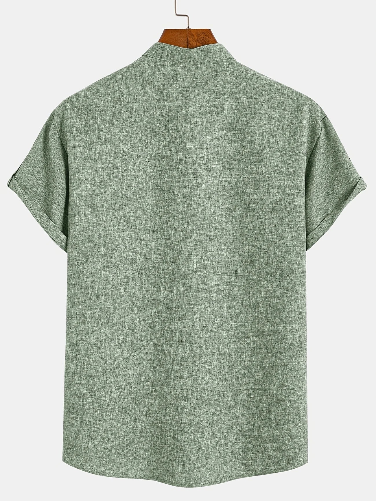 Leblanc™ | Elegant short-sleeve shirt with a stand-up collar