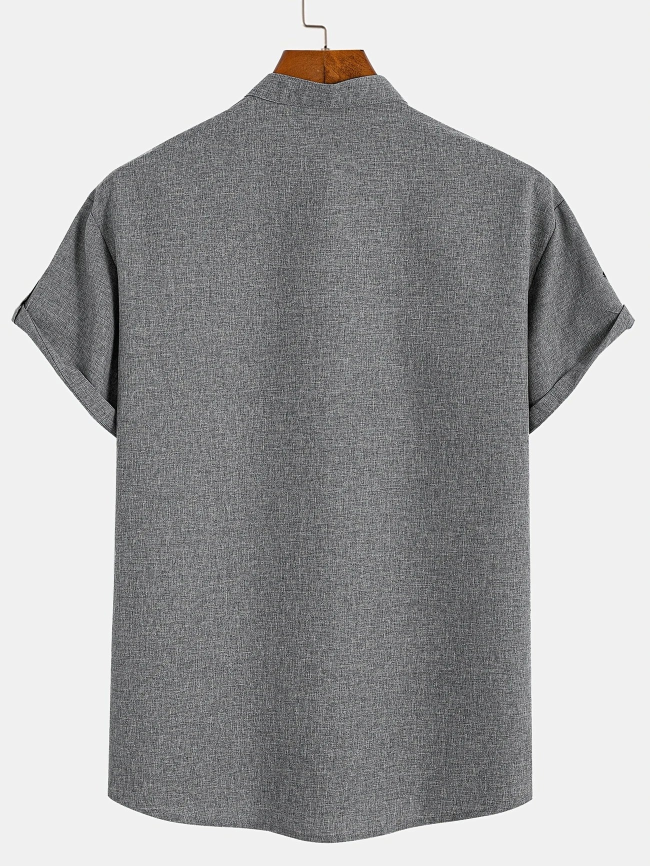 Leblanc™ | Elegant short-sleeve shirt with a stand-up collar