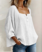 Square Neck Lantern Sleeve Blouse