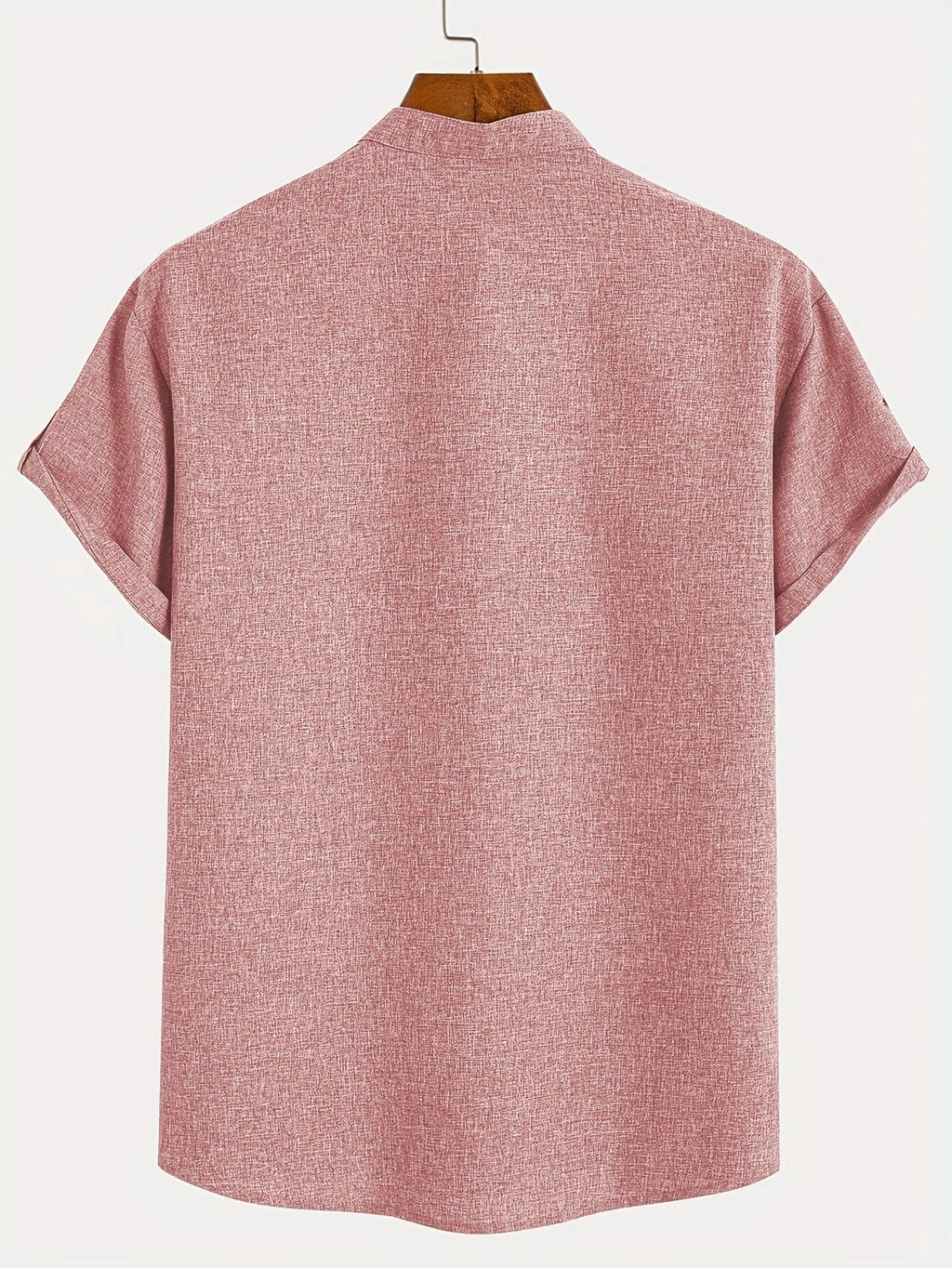 Leblanc™ | Elegant short-sleeve shirt with a stand-up collar