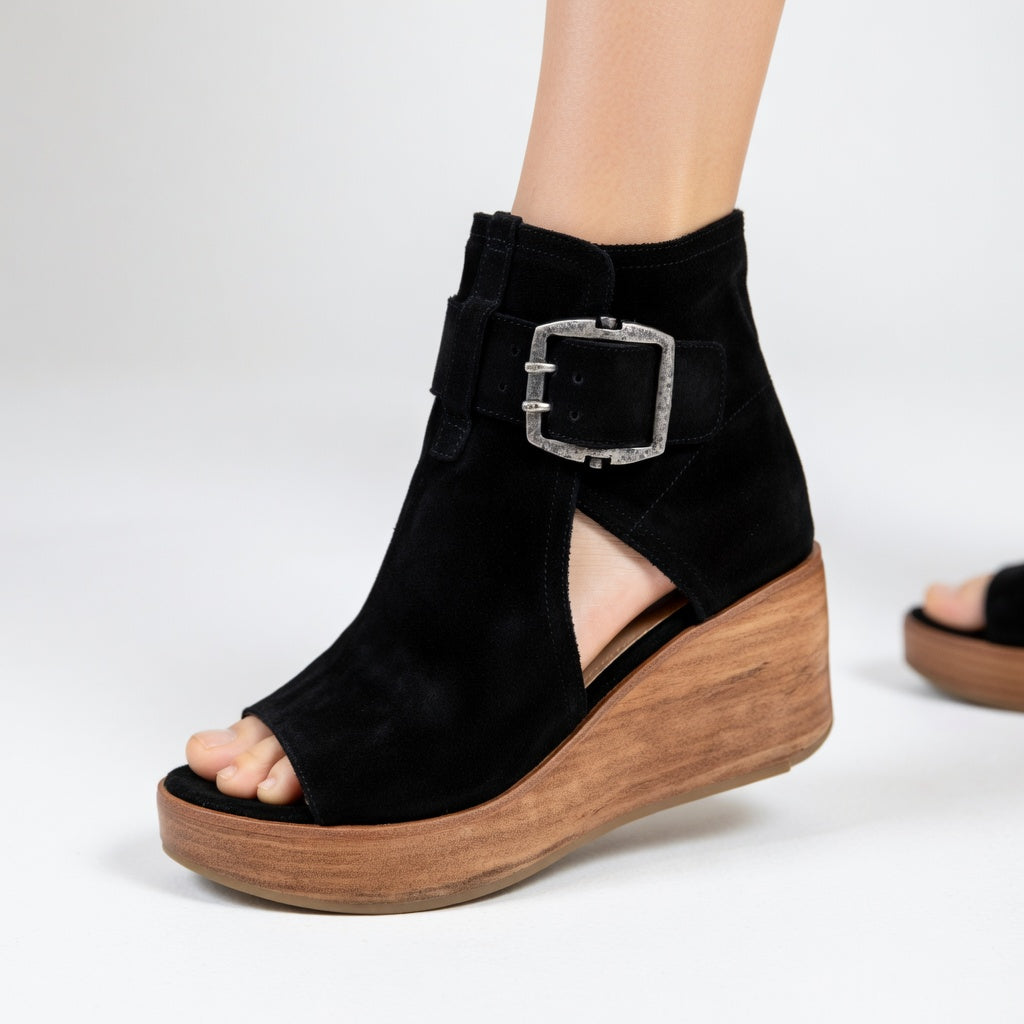 Orélisse™ – Open Wedge Ankle Boots, Modern Style