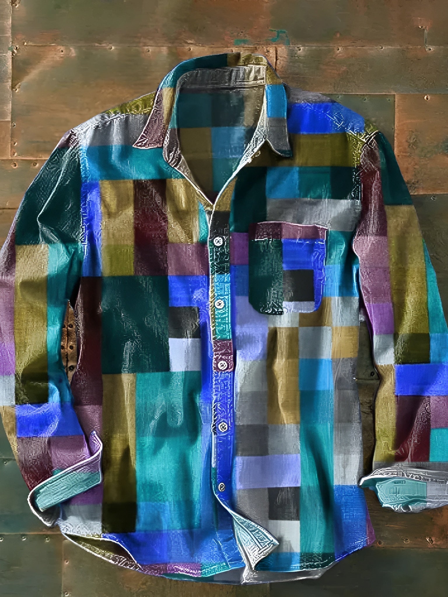 Leblanc™ | Chemise patchwork haut de gamme – Style unique et coupe confortable