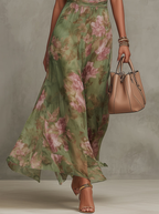 Livia™ | Elegant Floral Halter Maxi Dress