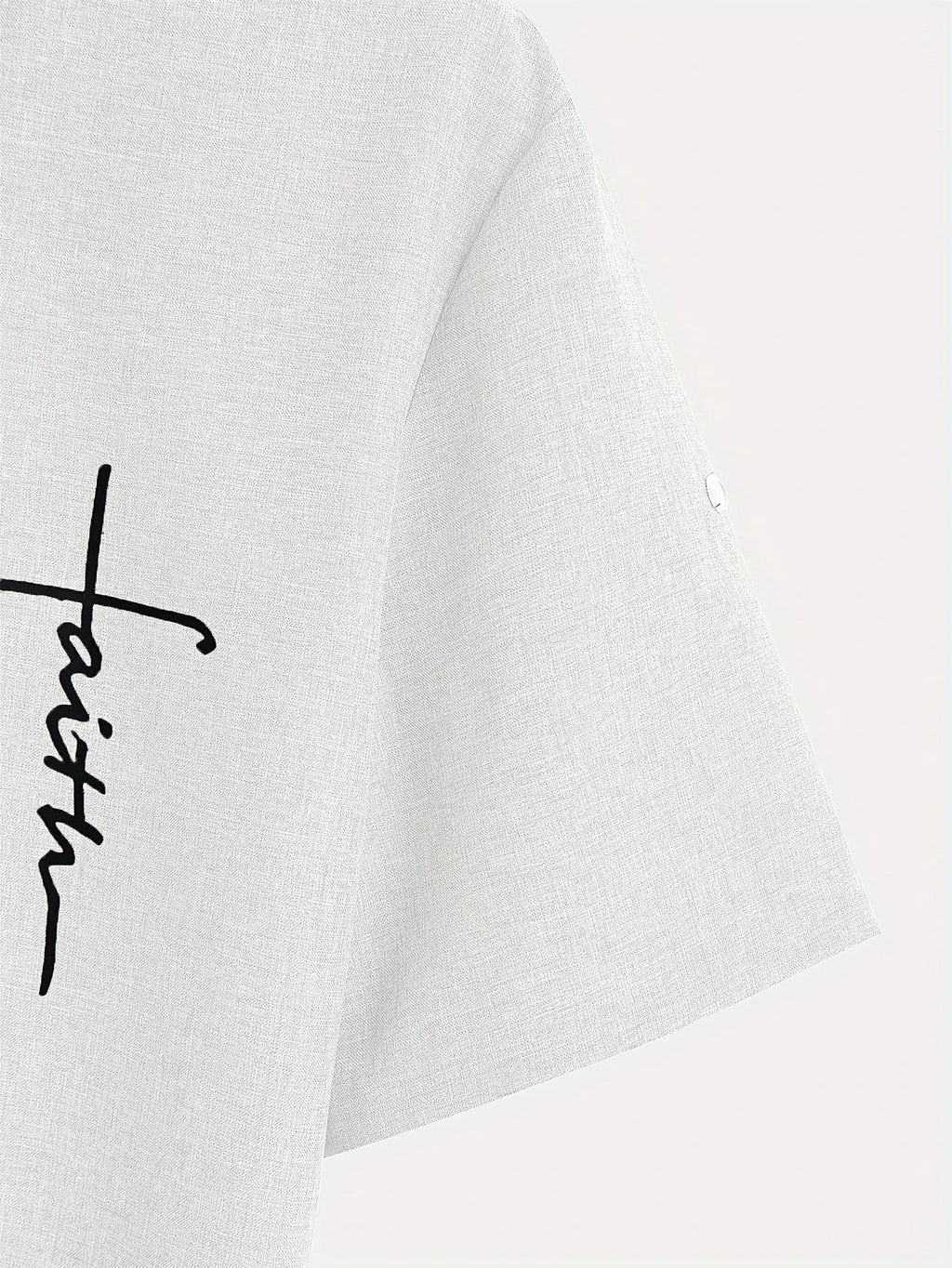 Leblanc™ | Elegant short-sleeve shirt with a stand-up collar