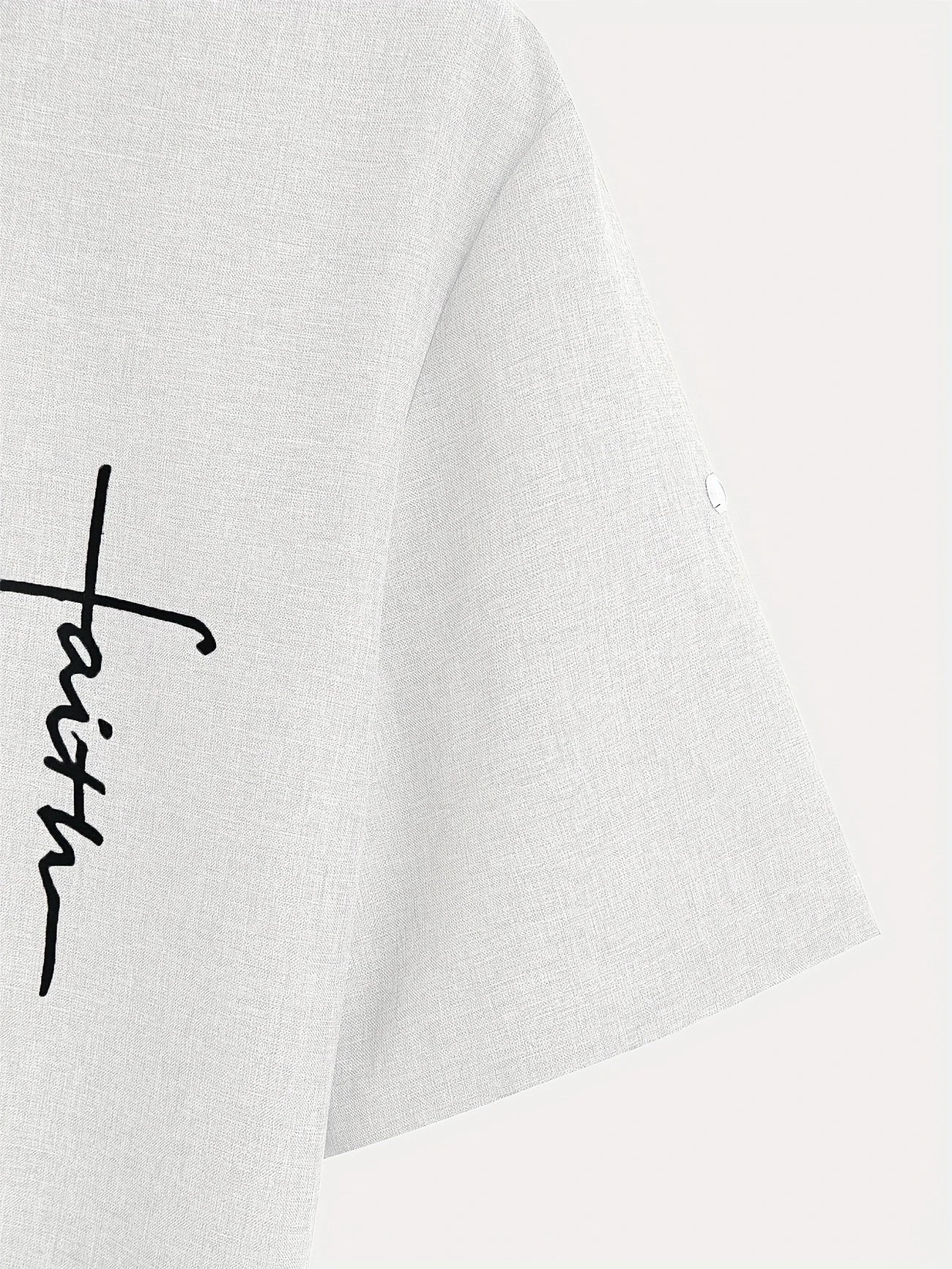 Leblanc™ | Elegant short-sleeve shirt with a stand-up collar