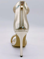 Open Toe Shiny Zipper Pumps Sandals