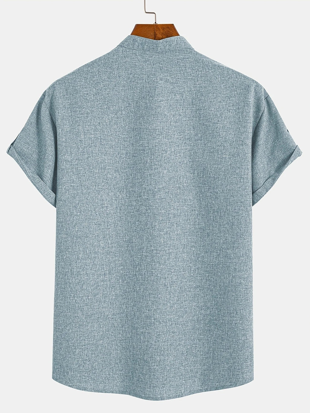 Leblanc™ | Elegant short-sleeve shirt with a stand-up collar