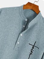 Leblanc™ | Elegant short-sleeve shirt with a stand-up collar