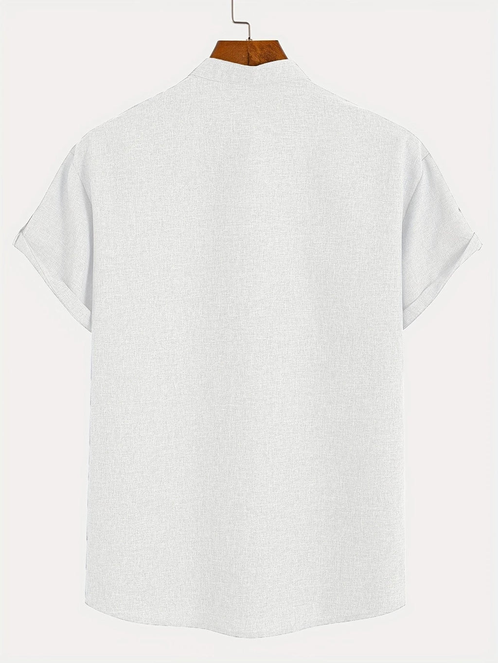 Leblanc™ | Elegant short-sleeve shirt with a stand-up collar