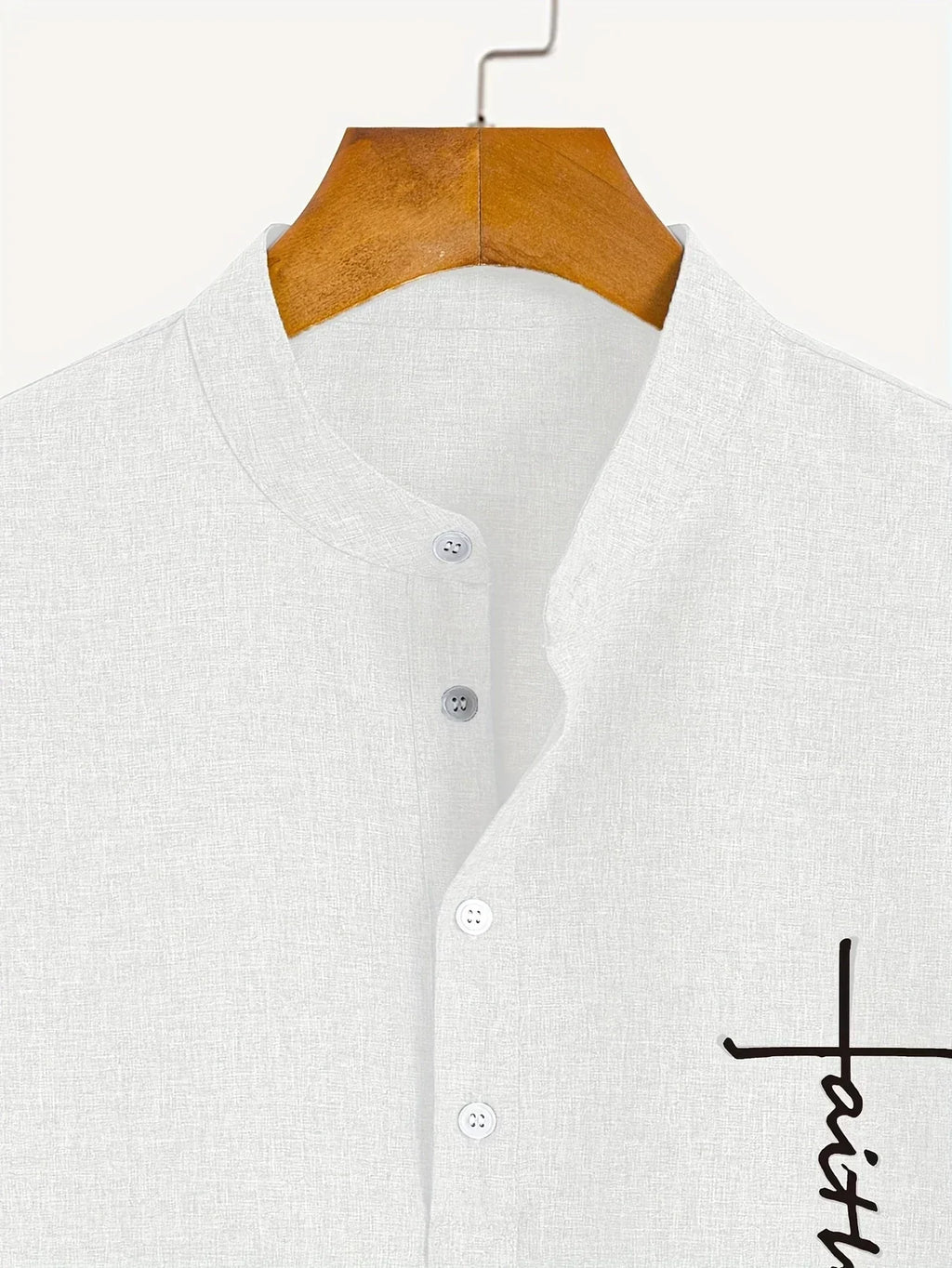 Leblanc™ | Elegant short-sleeve shirt with a stand-up collar